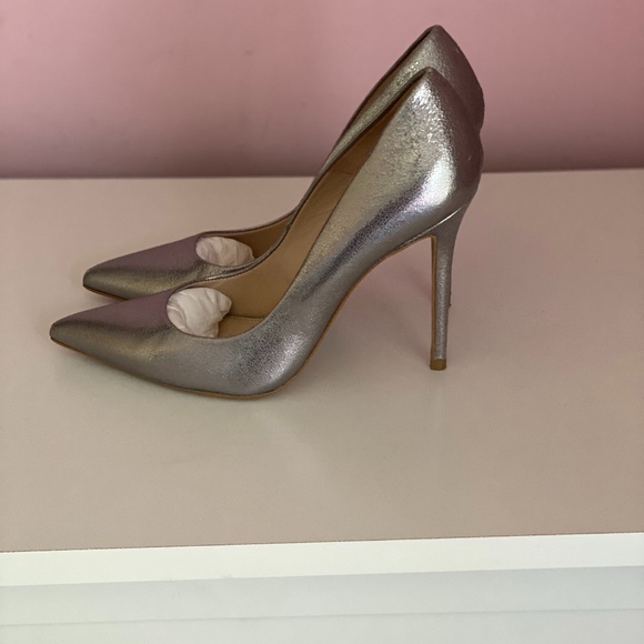 zara silver pumps